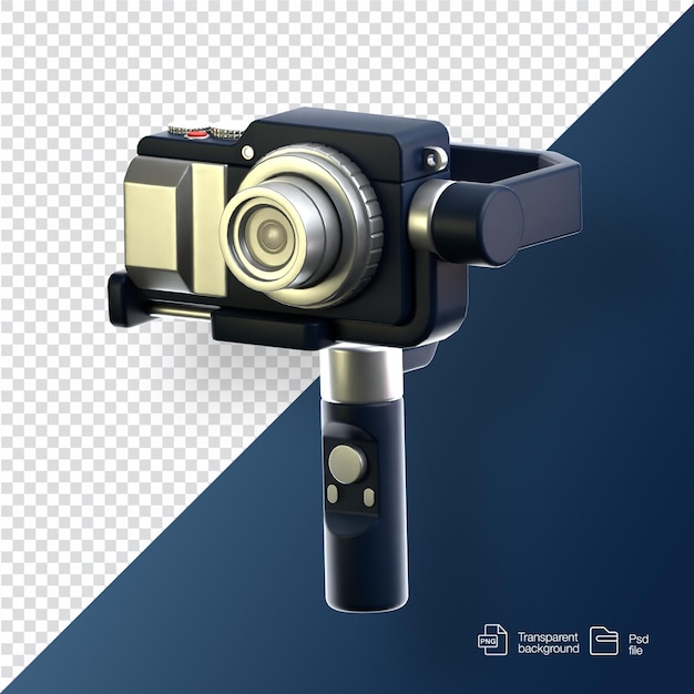 PSD gimbal com câmera transparente visualização de arquivo psd