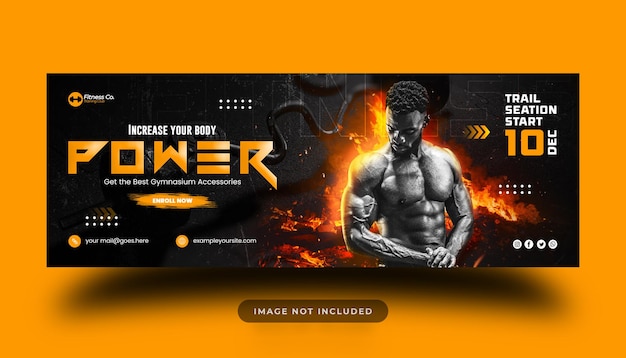 Gimnasio fitness instagram redes sociales web banners