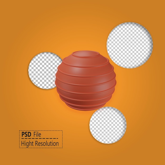 Gimnasio fitness pelota 3d icono 3d