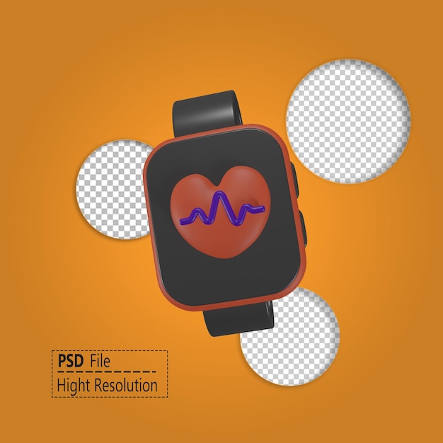 PSD gimnasio smartwatch icono 3d