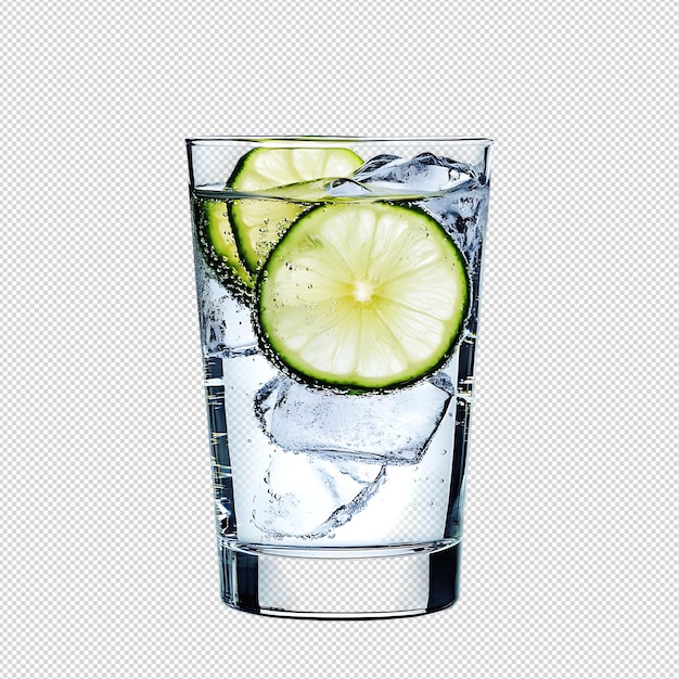 Ginebra y tónico con lima y hielo