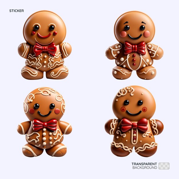 PSD gingerbread-keks gingerbread-mann weihnachtskeks weihnachtsgingerbread-mann