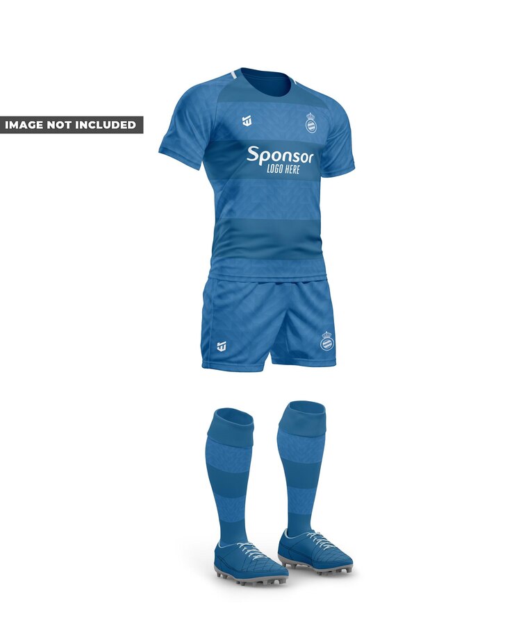 PSD giocatore di rugby mockup collare rotondo mezz'immagine laterale