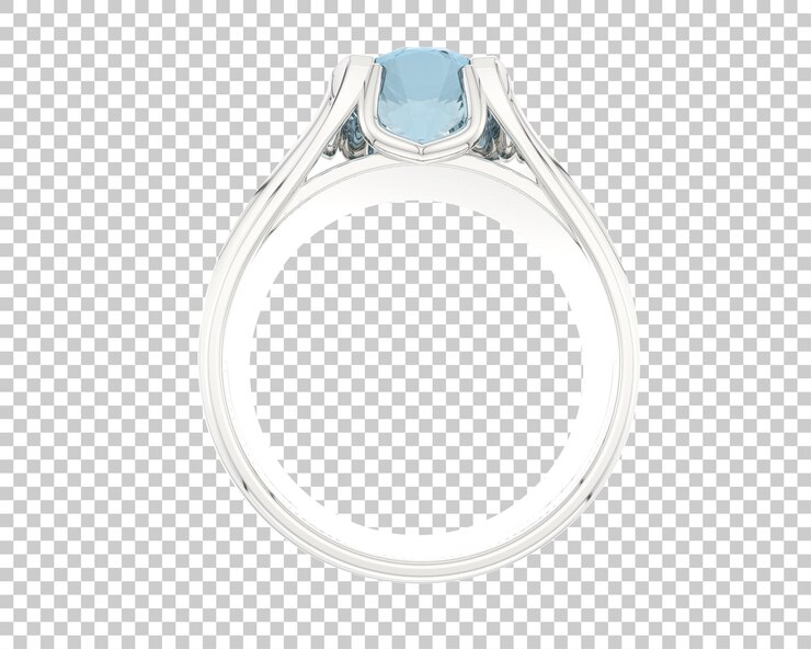 Gioielli isolati sull'illustrazione del rendering 3d dello sfondo