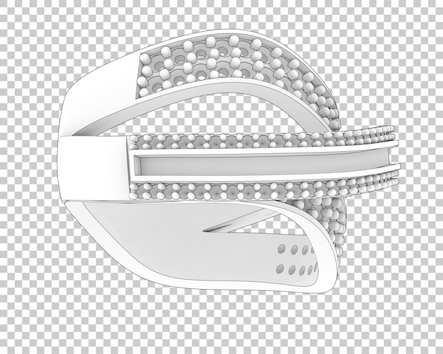 Gioielli su sfondo trasparente 3d rendering illustrazione