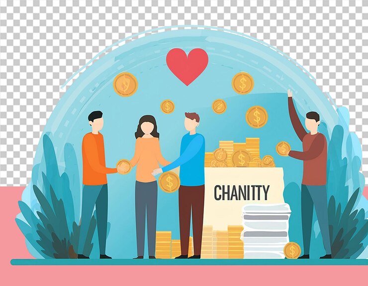 PSD giornata di beneficenza png illustrazione