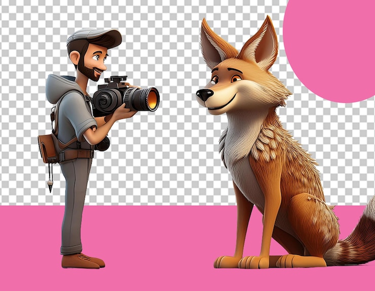 PSD giornata di fotografia carina png illustrazione