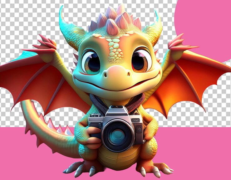 PSD giornata di fotografia carina png illustrazione
