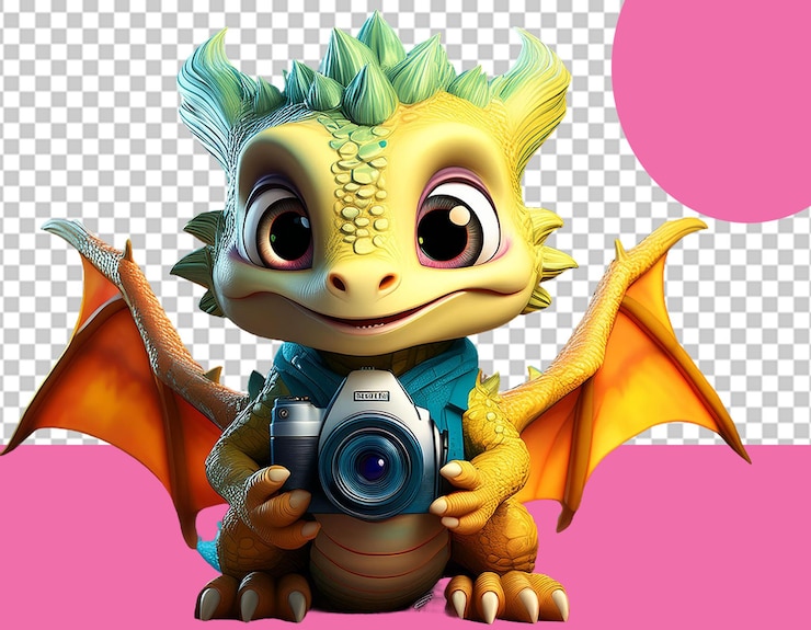 PSD giornata di fotografia carina png illustrazione