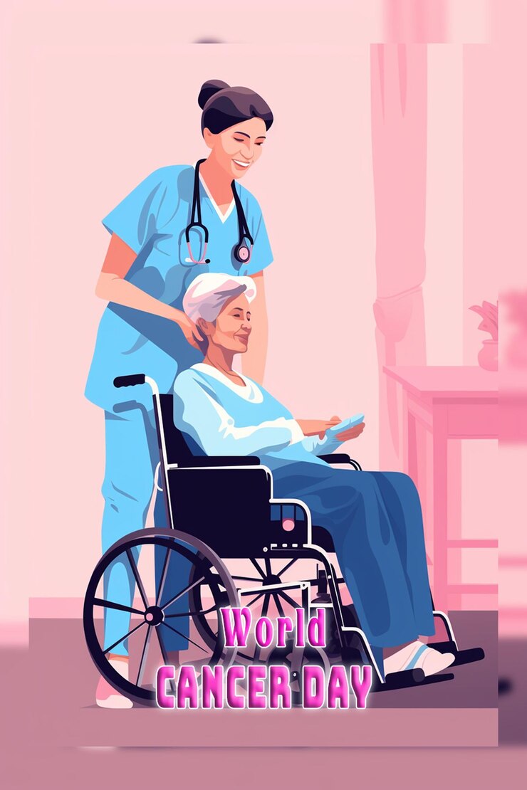 PSD giornata mondiale del cancro in stile realistico