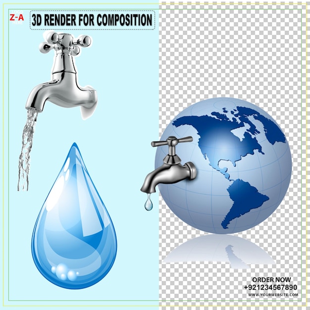 Giornata mondiale dell'acqua Acqua potabile logo blu Acqua Ambiente Terra