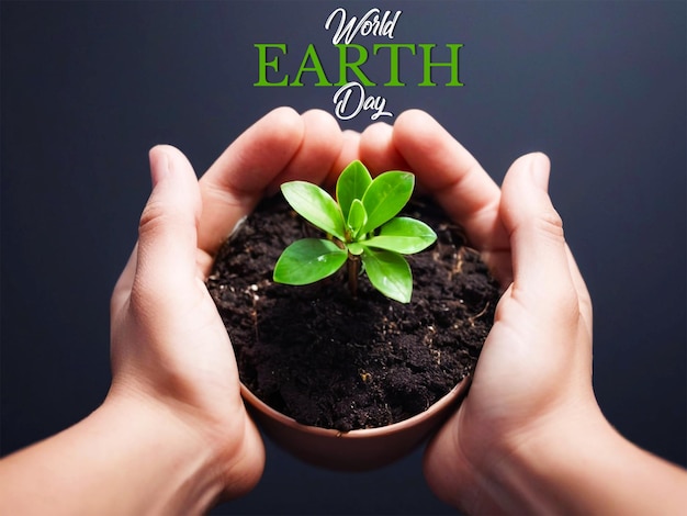 Giornata mondiale dell'ambiente con le piante che crescono nelle mani