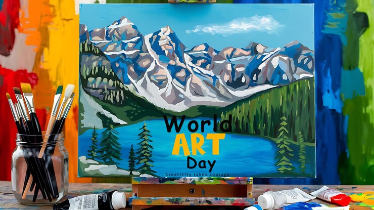 PSD giornata mondiale dell'arte della pittura