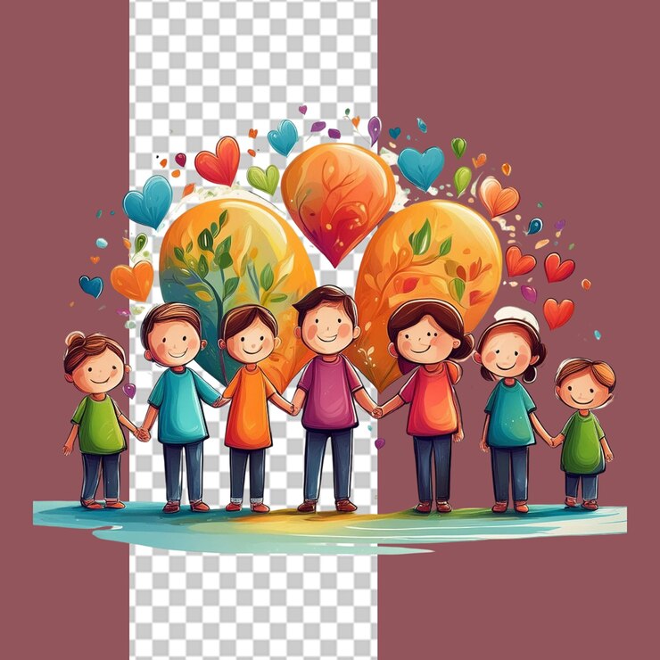 PSD giornata mondiale della carità png illustrazione