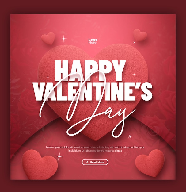 Giorno di San Valentino e super vendita banner sui social media o modello di post
