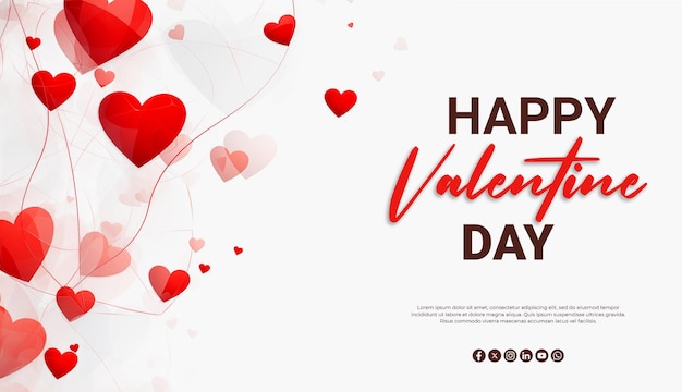 Giorno di San Valentino forma d'amore speciale sfondo psd