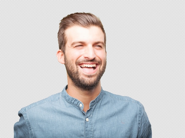 Giovane bello ridere