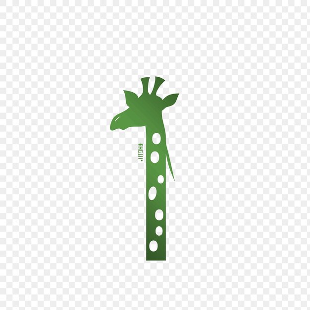 PSD une girafe sur un fond transparent