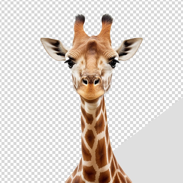 PSD une girafe isolée sur un fond transparent png