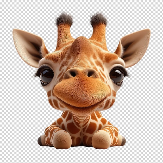 PSD une girafe avec un visage et une image d'une girafe dessus