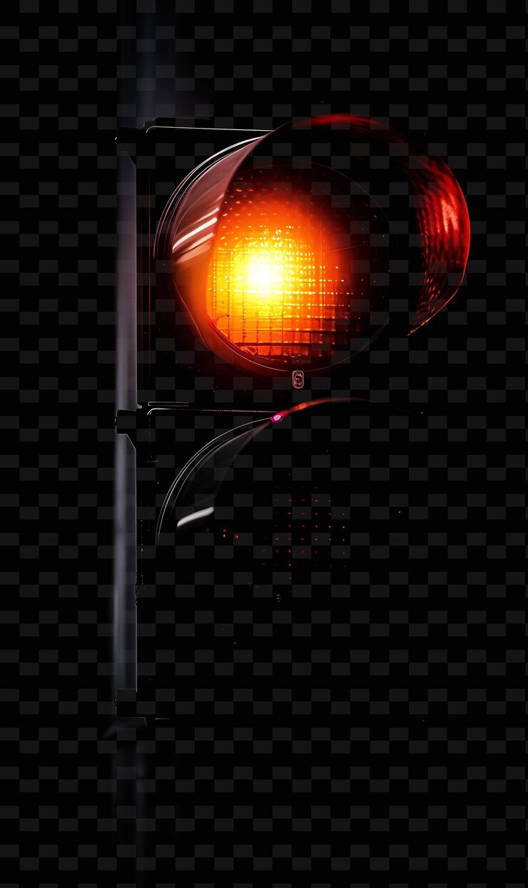 PSD girar a luz de sinalização com brilho piscante radiante fresco melhorando o design do efeito de luz de néon png