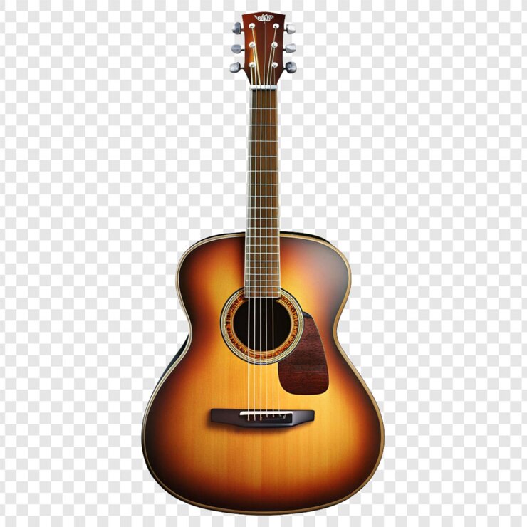 PSD gitarre isoliert auf durchsichtigem hintergrund