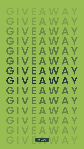 PSD giveaway modelo de histórias do instagram design psd