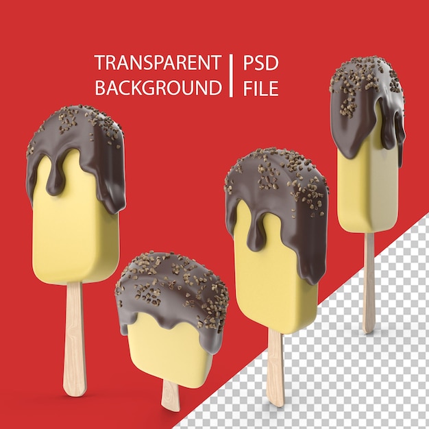 PSD glace au chocolat png