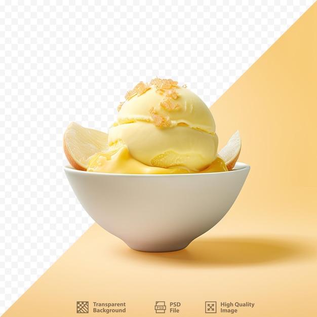 PSD glace au durian sur une surface sombre