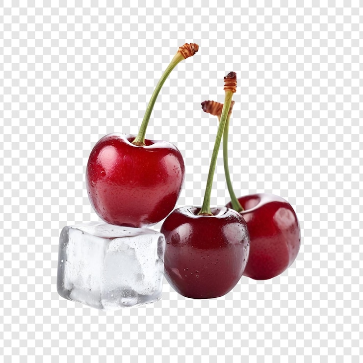 PSD glace de framboise congelée avec des framboises fraîches et des feuilles