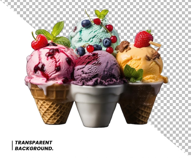 Glace à La Glace Italienne Psd