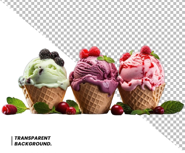 Glace à La Glace Italienne Psd