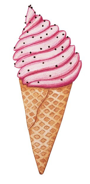 Glace Réaliste Peinte En Aquarelle