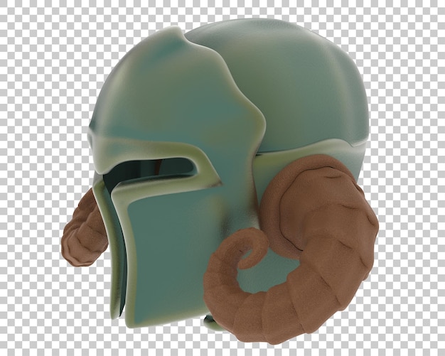Gladiatorhelm auf transparentem Hintergrund 3D-Darstellung