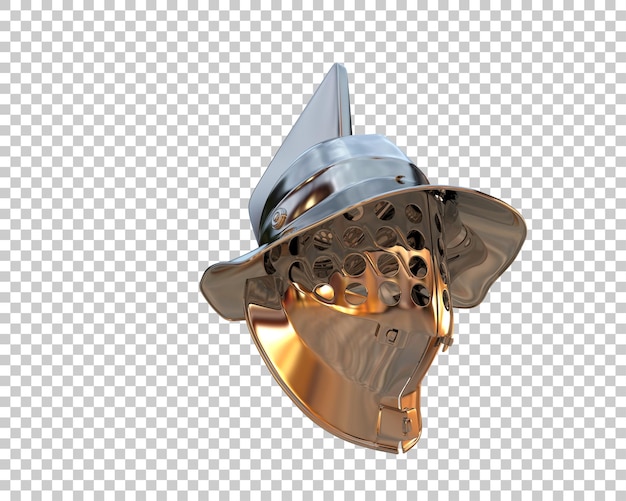 Gladiatorhelm isoliert auf dem Hintergrund 3D-Rendering-Illustration