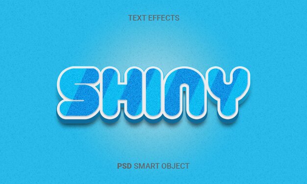 Glänzender bearbeitbarer 3D-Text-Effekt mit PSD-Smart-Objekt