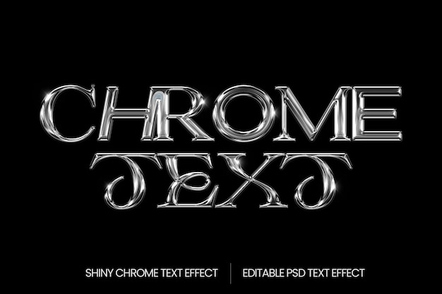 Glänzender Chromtext-Effekt