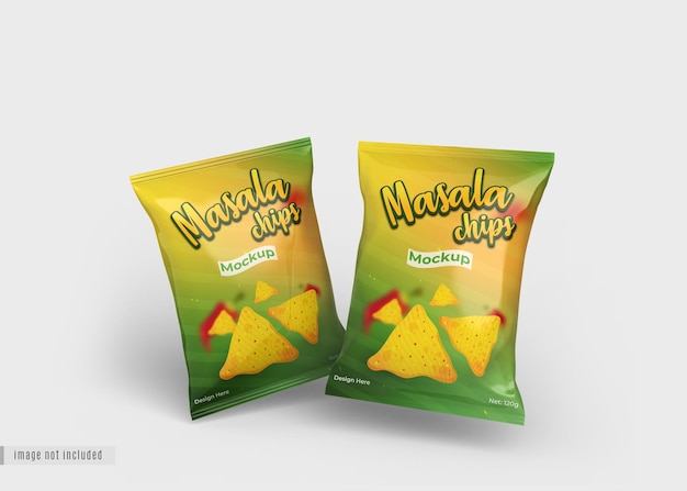 Glänzendes chips-mockup