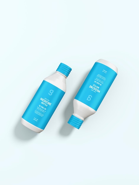 Glänzendes Kosmetikflaschen-Branding-Mockup