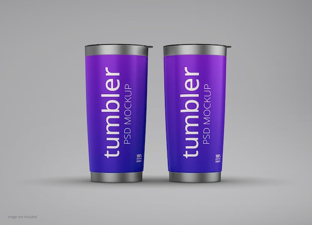 Glänzendes tumbler-becher-mockup