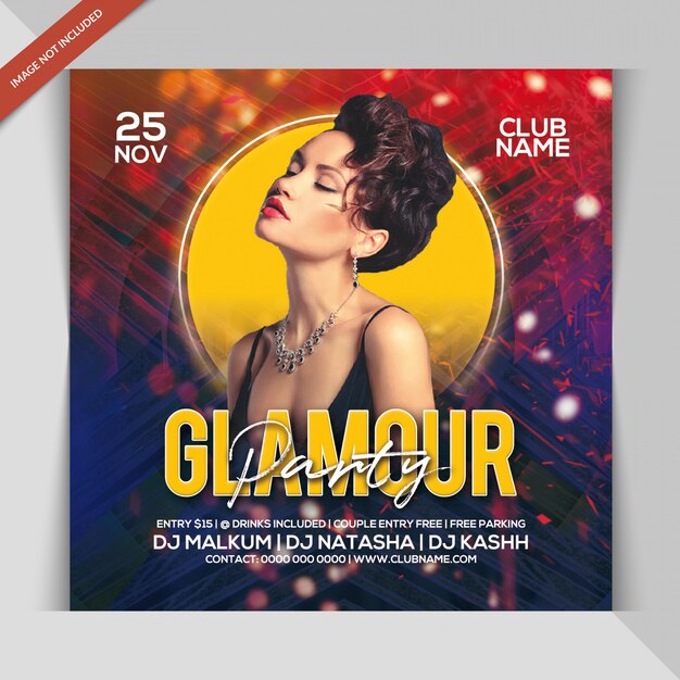 Glamour party banner vorlage