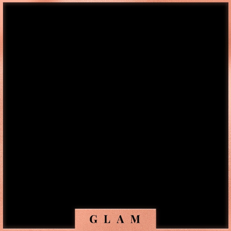 PSD glamourosa plantilla de oro rosa y negro