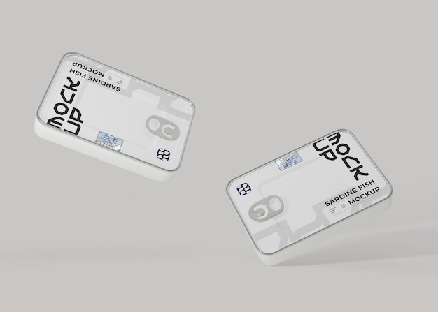 Glanzende Zinn-Sardinendose-Mockup für eine Premium-Branding-Anzeige