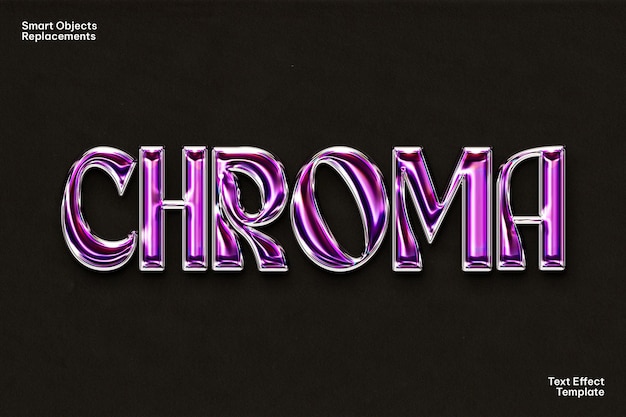 Glanzender Chrom-Text-Effekt