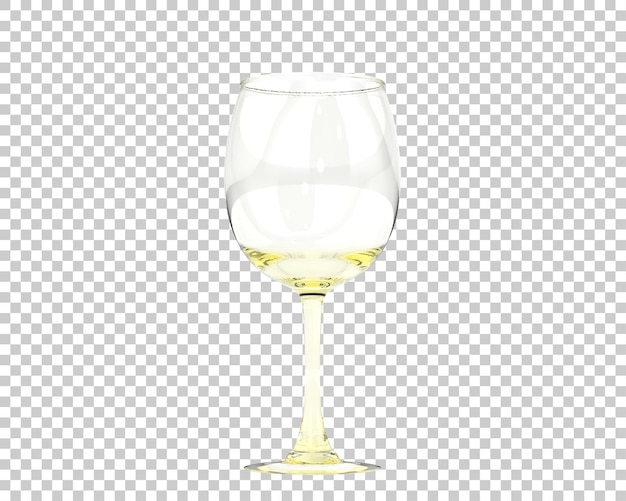 Glas auf transparentem Hintergrund 3D-Darstellung