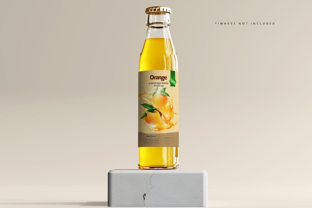 Glas-Getränkeflasche Mockup