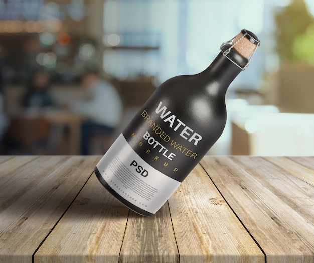 Glas Wasserflasche Mockup