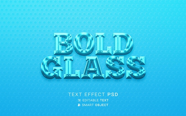 Glasdesign mit texteffekt