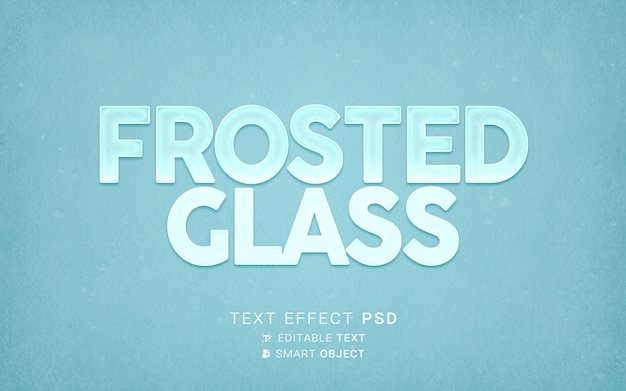 PSD glasdesign mit texteffekt