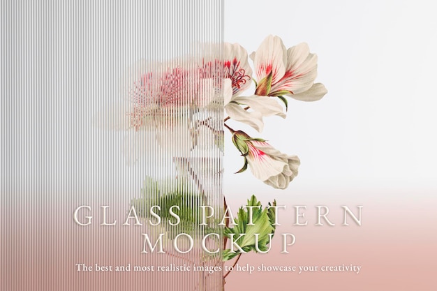 Glasmodell psd mit blume